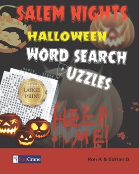 Paperback Salem Nights: Halloween Word Search Puzzles Book