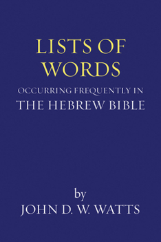 Paperback Lists of Words Occurring Frequently in the Hebrew Bible Book