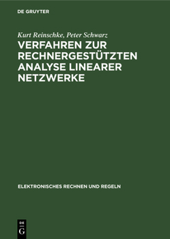 Hardcover Verfahren Zur Rechnergestützten Analyse Linearer Netzwerke [German] Book