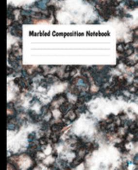 Paperback Marbled Composition Notebook: Black Marble Wide Ruled Paper Notebook lined Journal For Kids Students & Teachers Lined Journal For School And College Book