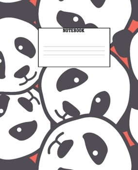 Paperback Panda Notebook: College Ruled Blank Lined Notebook Book