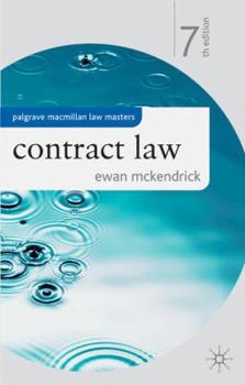 Paperback Contract Law (Palgrave Macmillan Law Masters) Book