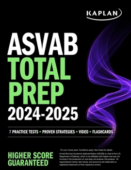 Paperback ASVAB Total Prep 2024-2025: 7 Practice Tests + Proven Strategies + Video + Flashcards Book
