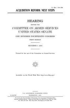 Paperback Acquisition reform: next steps Book