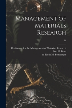 Paperback Management of Materials Research; 14 Book