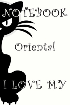 Paperback Oriental Cat Notebook: Simple Black and White Notebook, Decorative Journal for Oriental Cat Lover: Notebook /Journal Gift, Decorative Pages,1 Book