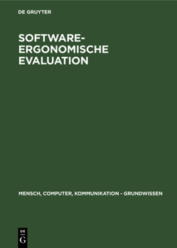 Hardcover Software-ergonomische Evaluation [German] Book