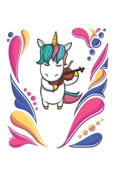 Violine Music Unicorn Notebook: Graph Paper Journal 6x9 - 120 Pages
