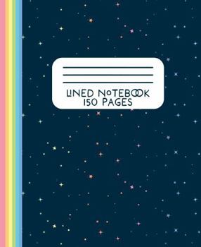 Paperback Rainbow Stars Lined Notebook Book