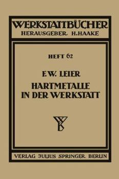 Paperback Hartmetalle in Der Werkstatt: Heft 62 [German] Book