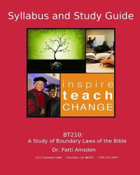 Paperback BT210 Syllabus: Boundary Laws of the Bible, A Study of Book