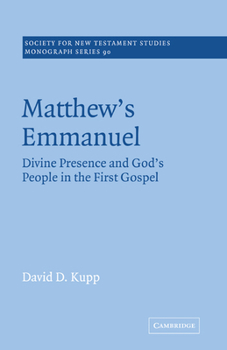 Paperback Matthew's Emmanuel: Divine Presence and God's People in the First Gospel Book