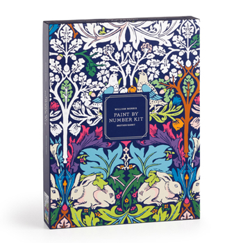 Galison William Morris Brother Rabbit – DIY 9 x 12 Paint by Number Kit with Stunning Art for Beginners and Experts Includes Paint and Brushes