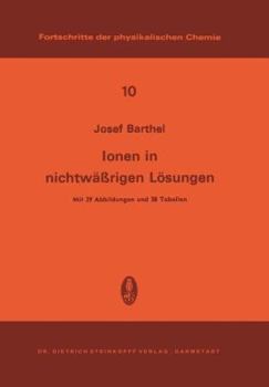 Paperback Ionen in Nichtwässrigen Lösungen [German] Book