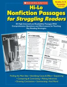 Paperback Hi-Lo Nonfiction Passages for Struggling Readers: Grades 4-5: 80 High-Interest/Low-Readability Passages with Comprehension Questions and Mini-Lessons Book