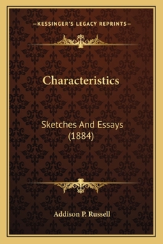 Paperback Characteristics: Sketches And Essays (1884) Book