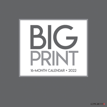 Calendar Big Print 2022 Wall Calendar, Large Grid Book