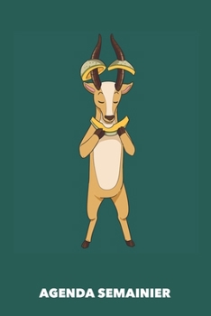 Agenda Semainier: L'antilope aime le canteloupe A5 manuscrit florale - Carnet hebdomadaire 52 semaines pour les gens � la mode (vert oc�anique)