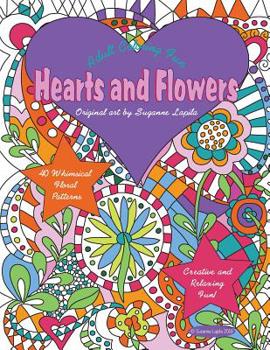 Paperback Hearts and Flowers: Adult Coloring Fun Book