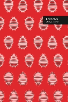 Paperback Levanter Lifestyle Journal, Blank Write-in Notebook, Dotted Lines, Wide Ruled, Size (A5) 6 x 9 In (Red) Book