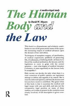 Hardcover Human Body and the Law: A Medico-Legal Study Book