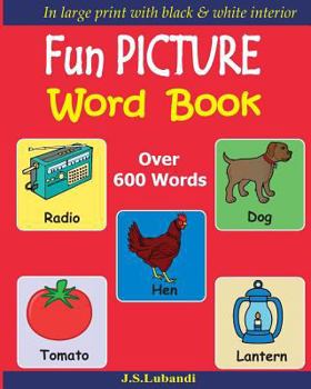 Paperback Fun PICTURE Word Book (Black & White) Book