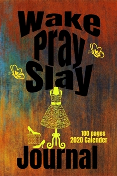 Wake Pray Slay Journal Blue and Yellow