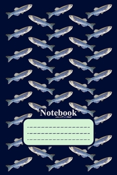 Paperback Notebook: Longfin Zebra Danio (Danio rerio) journal for freshwater fish lover Book