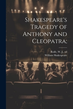 Paperback Shakespeare's Tragedy of Anthony and Cleopatra; Book