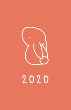 2020: Agenda with Bunny on Cover | Cute Animal Planner for her | Rabbit Lover Calendar | Pink