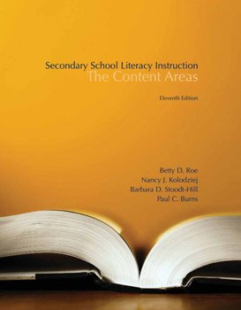 Hardcover Secondary School Literacy Instruction: The Content Areas Book