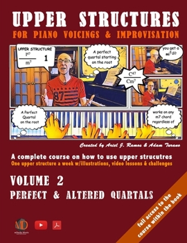 Paperback Upper Structures for Piano Voicings & Improvisation: Perfect & Altered Quartals Book