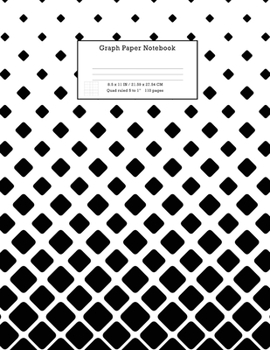 Paperback Graph Paper Notebook: Grid Paper Notebook 110 Sheets Large 8.5 x 11 Quad Ruled 5x5 Book