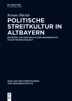 Hardcover Politische Streitkultur in Altbayern [German] Book