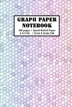 Graph Paper Notebook: 200 pages (100 sheets) 5x5 Composition Grid Planner | Glitter Hexagon Theme | Quad-Ruled | 6x9 Sized