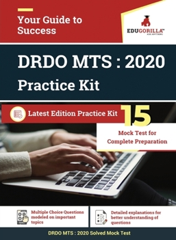 DRDO MTS Tier-1 Exam 2022 | Multi Tasking Staff - CBT 1 | 10 Full-length Mock Tests (1600+ Solved Objective Questions) | Free Access to Online Tests