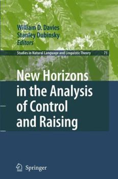 Paperback New Horizons in the Analysis of Control and Raising Book