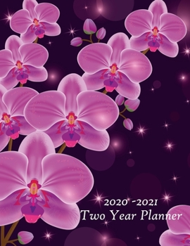 2020 – 2021 Two Year Planner: Beautiful Purple Orchids Cover – Includes Major U.S. Holidays and Sporting Events