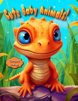 Paperback Coloring Book: Cute Baby Animals Book