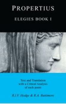 Paperback Propertius: Elegies I Book