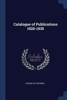 Paperback Catalogue of Publications 1920-1935 Book