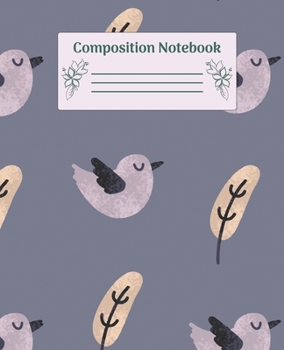 Paperback Composition Notebook: Wide Ruled Notebooks Paper - Composition Notebook (Diary, Journal) 7.5x9.25in 110 Pages Wide Ruled Notebooks Paper Book