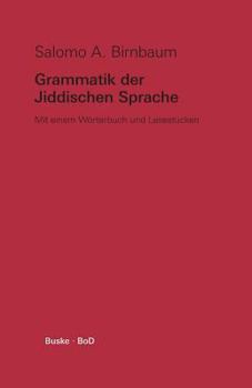 Paperback Grammatik der Jiddischen Sprache [German] Book