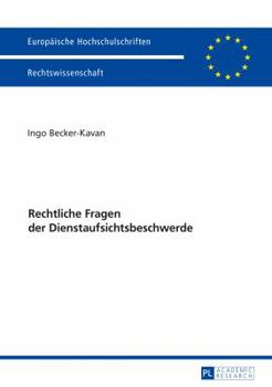 Paperback Rechtliche Fragen Der Dienstaufsichtsbeschwerde [German] Book