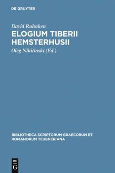 Hardcover Elogium Tiberii Hemsterhusii [Latin] Book