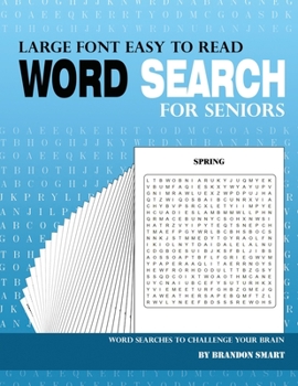 Paperback Large Font Easy to Read Word Search for Seniors: Word Searches to Challenge Your Brain Book