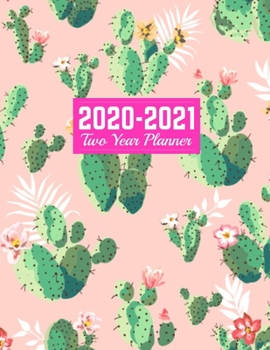 Paperback 2020-2021 Two Year Planner: Cute 24-Months Calendar, 2-Year Appointment Business Planners, Agenda Schedule Organizer Logbook and Journal - Art Cov Book