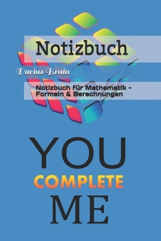 Paperback Notizbuch: Notizbuch f?r Mathematik - Formeln & Berechnungen [German] Book