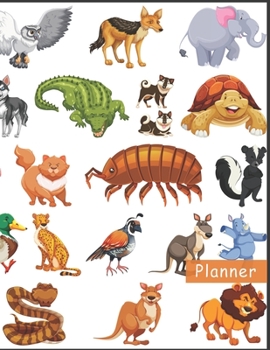 Planner: Safari Zoo Animals 2 Year Weekly Planning Organizer | 2020 - 2021 | January 20 - December 21 | Writing Notebook | Productive Datebook Calendar Schedule | Plan Days, Set Goals & Get Stuff Done