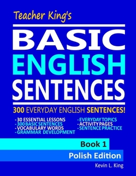 Paperback Teacher King's Basic English Sentences Book 1 - Polish Edition Book